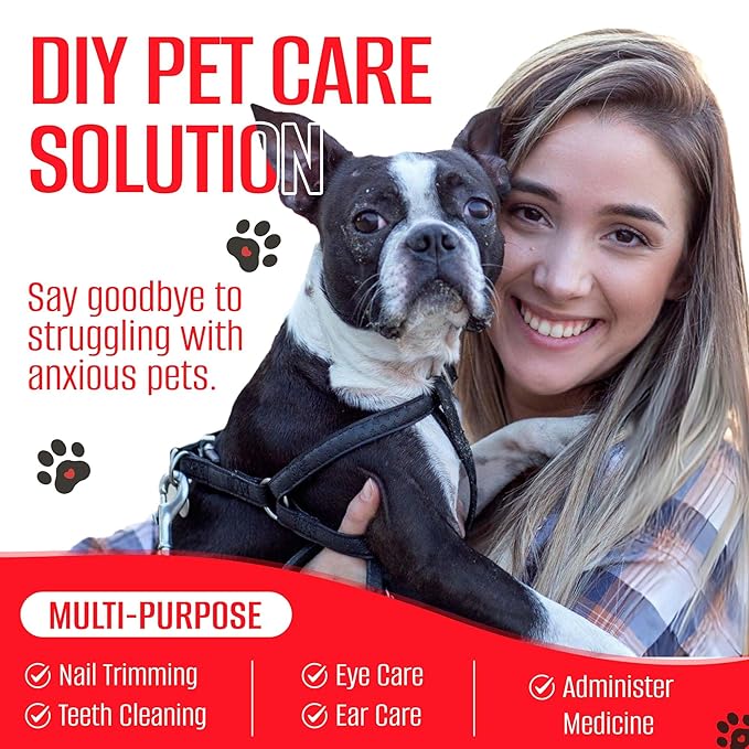 Dog Grooming Hammock for XXL Dogs–Pet Restraint for Nail Trimming with Pet Nail Clipper–Dog Sling for Grooming, Pet Hammock for Nail Cutting & Grooming Harness (Legs Spacing: 16.14-27.14”/Max W:120lb)