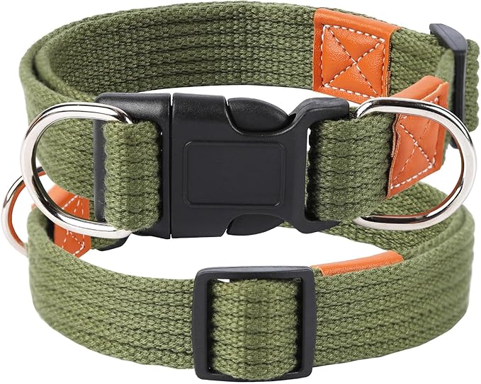 TDTOK Dog Collar for Large Medium Dogs, Heavy Duty Durable Nylon Dog Collar for Large Dogs with Lightweight Plastic Buckle Adjustable Comfy Tactical Dog Collars for Daily Walking