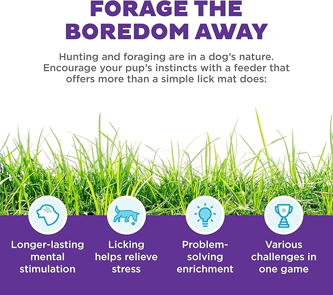 Outward Hound by Nina Ottosson Lick N’ Flip 3-in-1 Interactive Dog Puzzle Toy, Lick Mat & Slow Feeder – Calming Enrichment Feeder for Small & Medium Dogs, Holds 1 Cup of Wet of Dry Food