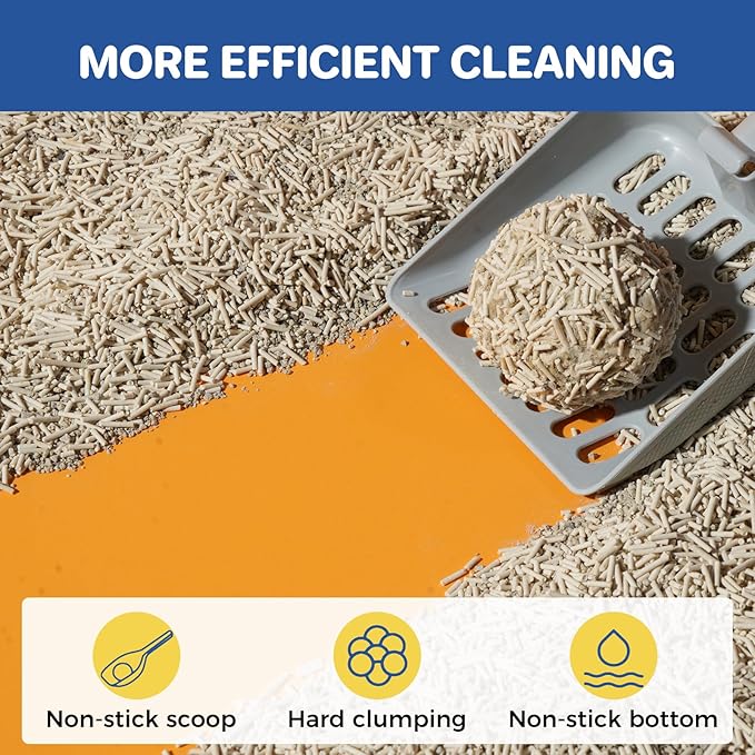 Natural Cat Litter Clumping Cat Litter,18 Pounds Mixed Straw Kitty Litter Lightweight Litter,Dust Free and Low Tracking Litter Odor Control Unscented