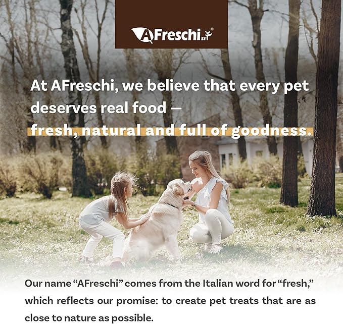 A Freschi srl Air-Dried Puppy & Adult Dog Food - Real Chicken & Salmon Recipe | Grain-Free | High-Protein for Toy, Small & Large Breeds | Ideal for Picky Eaters, 2.2 lb Bag