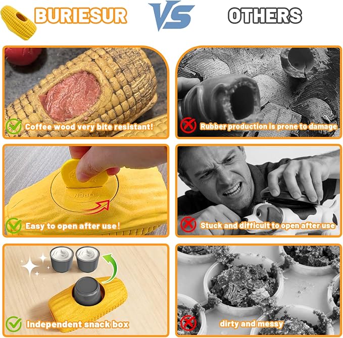 BURIESUR Dog Chew Toys for Aggressive Chewers,Frozen Dog Toys to Keep Them Busy,Frozen Dog Treat Toy with Mold Cups,Indestructible Dog Toy for Indoor Outdoor Play,Fillable Cognitive Licking Toy