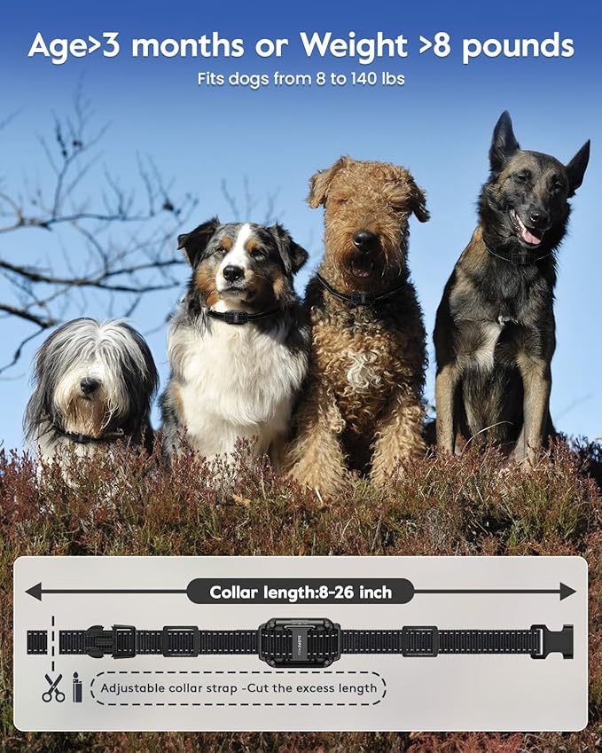 Dog Training Collar with 7 Training Modes, 4200Ft Remote Electronic Dog Shock Collar, Electric Shock Collar for Small Medium Large Dogs (Green)