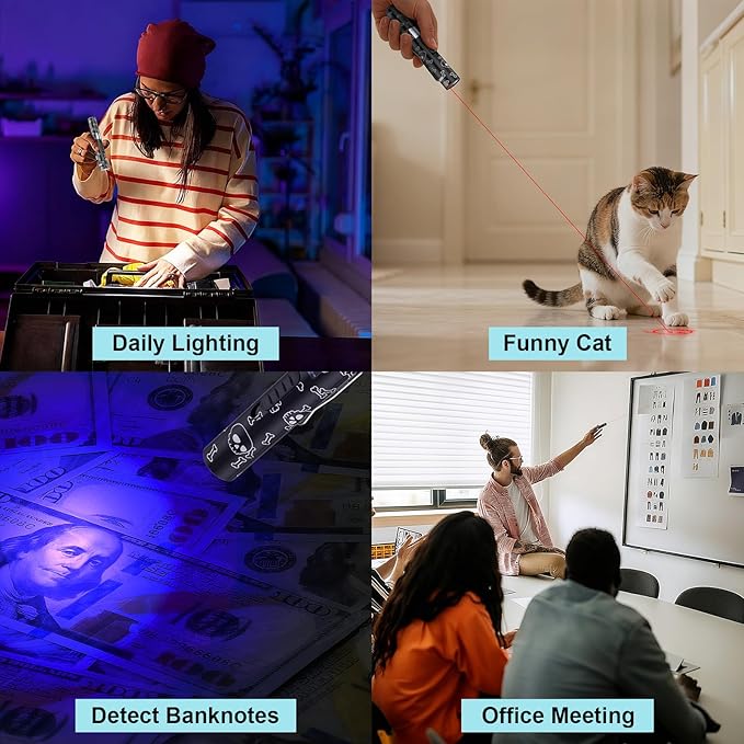 Cat Toy for Indoor Cats, Battery Level Display Screen, USB Rechargeable Kitten Toys with 7 Adjustable Patterns, Interactive Chase Toys for Indoor Cats & Dogs, Training & Exercise Fun（1 pcs）