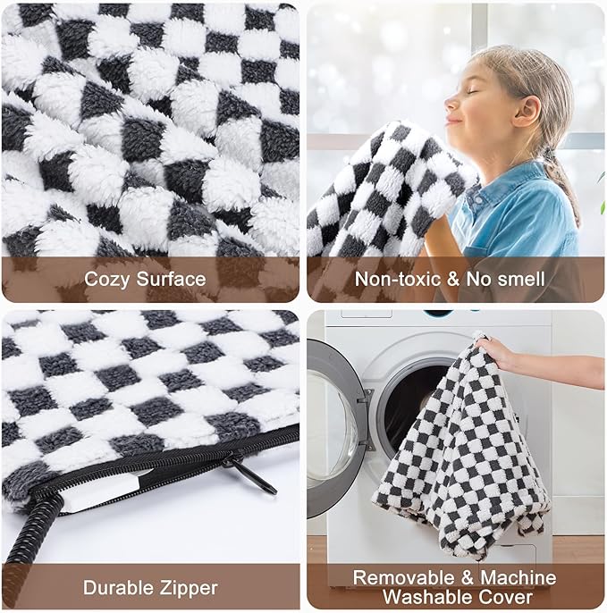 MIXJOY Pet Heating Pad, 11 Adjustable Temperature Dog Heating Pad Indoor with Timer, Heat Pad for Dogs Cats, Electric Cat Heat Pads with Washable Cover, Heated Pet bed-35''x24'', Large