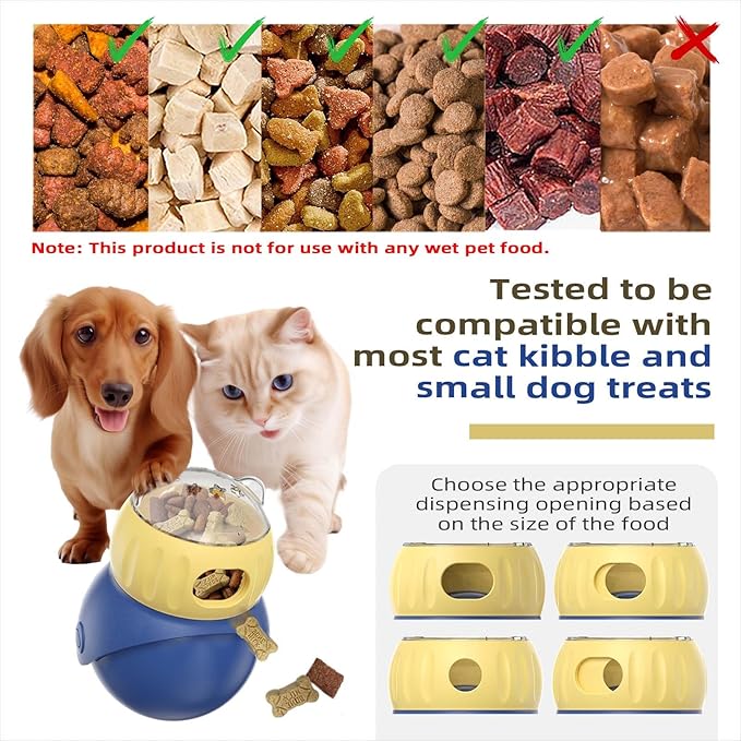 Cat Puzzle Feeder, Interactive Cat Toy & Dog Toys, Treat Dispenser for Indoor Cats, Small Dogs, Puppies, Slow Feeder, Enrichment Toy for IQ Training, Mental Stimulation, Relieve Boredom, Gifts