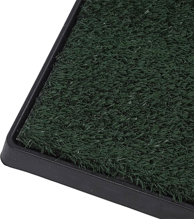 Grass Pad for Dogs, Fake Grass Potty Tray Compact Portable Three Layer Leak Proof Design Easy to Clean Realistic, Dog Pee Grass for Indoor Outdoor Potty Training Toilet
