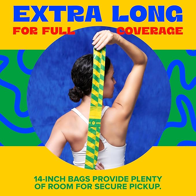 Dog Poop Bags Rolls 270 Count (18 Rolls) - 14" Long, Ultra-Thick, up to 300% Stronger Unscented Poop Dags for Dogs - Leak Proof Pet Waste Bags with 30% Plant-Derived Materials