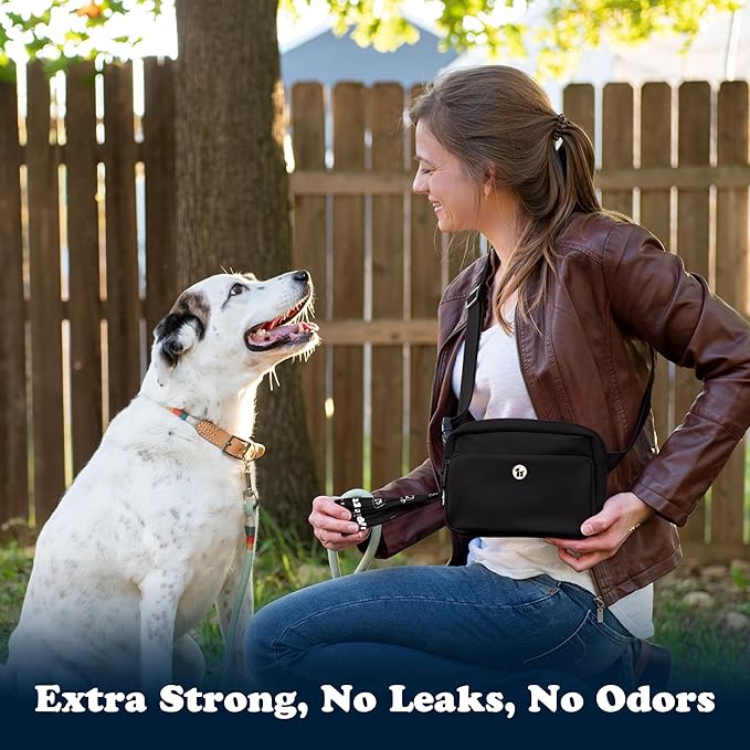 Puppington Certified Home Compostable Poop Bags - ASTM D6400 Compliant - 180 Extra Thick Bags - Plant Based - Pairs with Puppington 3-in-1 Bag & Fits all Standard Poop Bag Dispensers (Onyx Black)