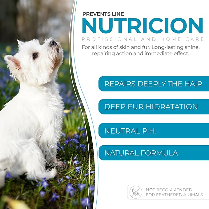 Nutrition Hypoallergenic Professional Shampoo for Pets - Fur Cleanse, Nourishment & Hydration, Pet Grooming Products, Horse, Cat and Dog Bath Supplies - Vegan, Paraben-Free - 33.8fl oz - PUREZA PET