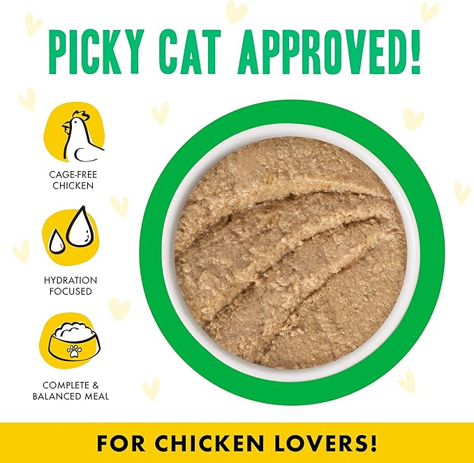 Weruva B.F.F. Play - Best Feline Friend Paté Lovers, Aw Yeah!, Chicken & Lamb Laugh Out Loud with Chicken & Lamb, 2.8oz Can (Pack of 12)