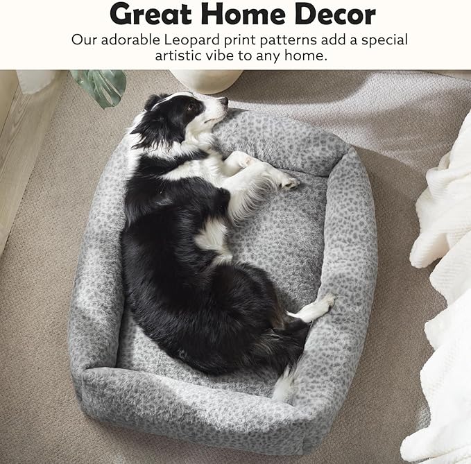 JOEJOY Small Dog Bed for Small Dogs, Washable Orthopedic Premium Soft Corduroy Fleece Pet Bed with Removable Zipper Cover, Cute Calming Puppy Bed with Non Skid Bottom