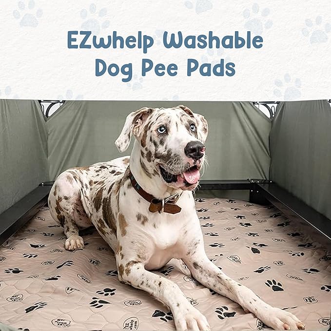EZwhelp Reusable Dog Pee Pads, Washable Waterproof Mats for Potty Training or Whelping Pads, Puppy Pad with Rounded Corners, 24x36 Inch, 2 Pack