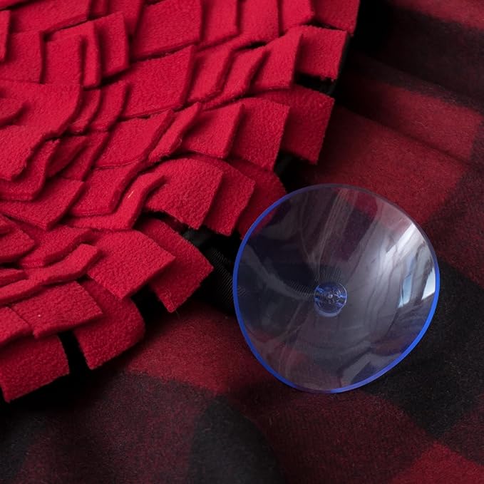 Pet Snuffle Mat for Dogs, Adjustable Interactive Puzzle Toy for Boredom, Encourages Natural Foraging Skills, Mental Stimulation & Stress Relief for Cats Dogs 22x18 Inch (Red Apple)