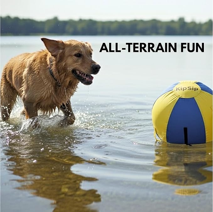Herding Ball for Dogs – 18” Dog Training Ball with Handles for Medium & Large Breeds – Non-Chew Interactive Toy for Aussies, Heelers & Collies – Outdoor Exercise & Mental Stimulation Toy