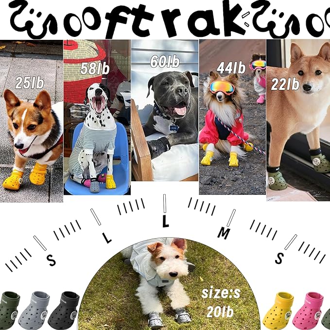 Dog Shoes Breathable Dog Shoe for Hot Pavement, Dog Booties and Paw Protectors, Non-Slip Waterproof Dog Sandals Boots (Black, L: (3.1’’x2.5'')(L*W))