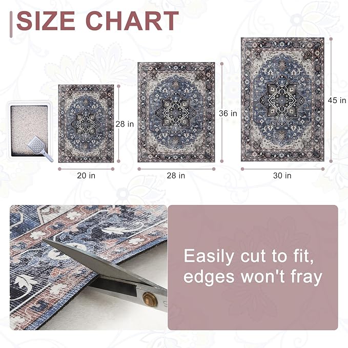 BEAUTYZOO Cat Litter Mat Large 32"x45" - Premium Waterproof Litter Trapping Mat with Non-Slip Backing, Cat Litter Box Mat Scatter Control for Floor, Machine Washable & Urine Proof, Soft for Kitty Paws