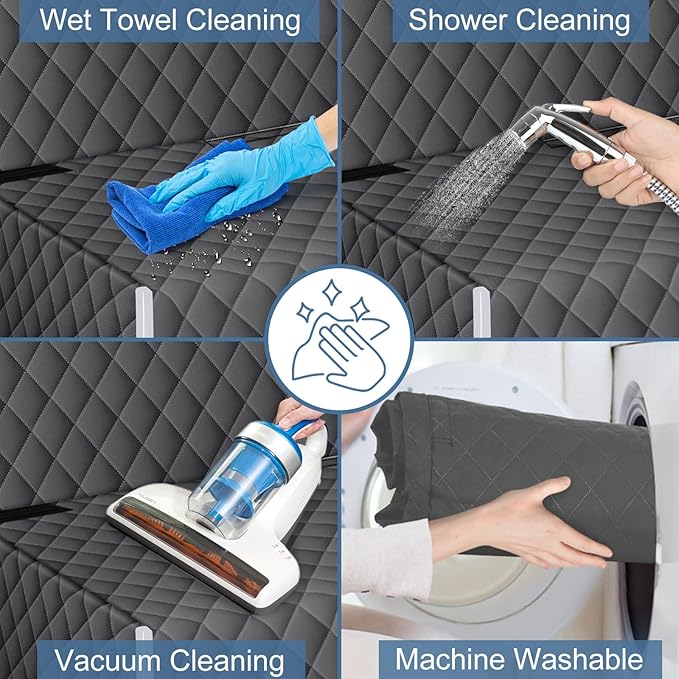 Backseat Cover for Dogs, Waterproof and Non-Slip Pet Bench Seat Covers, Car Seat Protector for Back Seat, Universal Size Rear Car Seat Cover Fits Cars, Trucks and SUVs, M-Charcoal Grey&Grey
