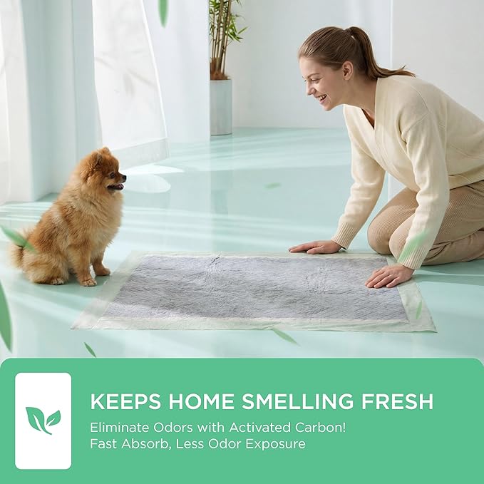 Bedsure Dog Pee Pads Extra Large, 28" x 34" Puppy Pads 30 Count, Super Absorbent & Leak Proof, XL Training Pads Quick Dry Disposable Potty Pads with Odor-Control Activated Carbon & ECO Green Material