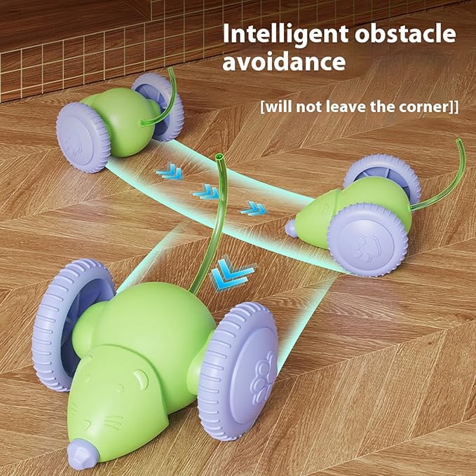 HPCDXBP Interactive Cat Toys for Indoor Cats,Automatic Moving Kitten Toys,Cat Mouse Toy with Tail Lights,Cat Toys for Bored Indoor Adult Cats,Cat Enrichment,Smart Electric Tails for Chasing Pet Toys