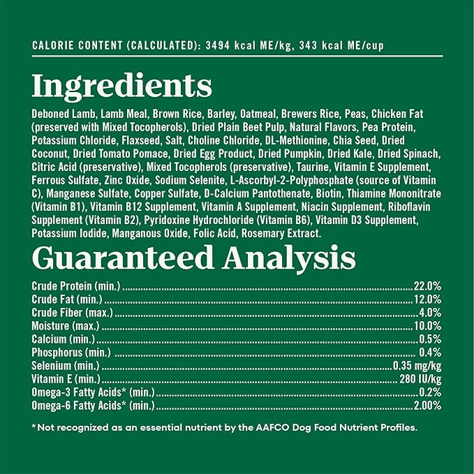 Nutro Natural Choice Senior Dog Food, Lamb & Brown Rice Recipe, 36 lb. Bag