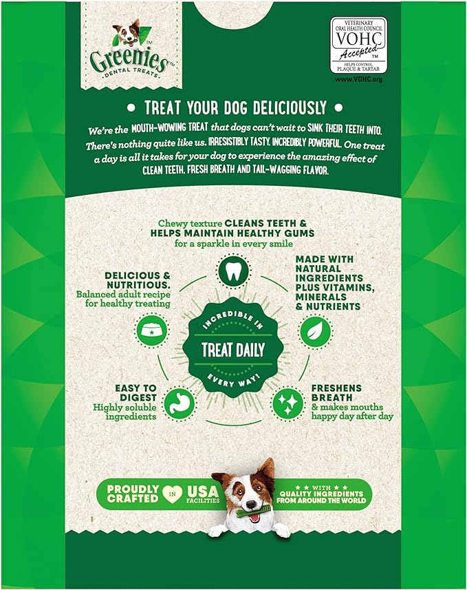 Greenies Original Large Dental Dog Treats, 27 oz. Pack (17 Treats)