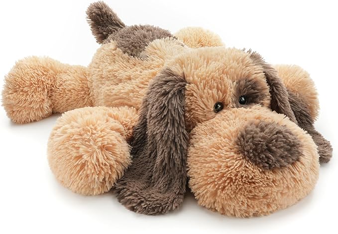 WEIGEDU Floppy Stuffed Dog Puppy Plush Toy, Huggable Beagle Labrador Retriever Stuffed Animal Dogs for Kids Girls Boys Baby Birthday Gift, 20 inch, Brown