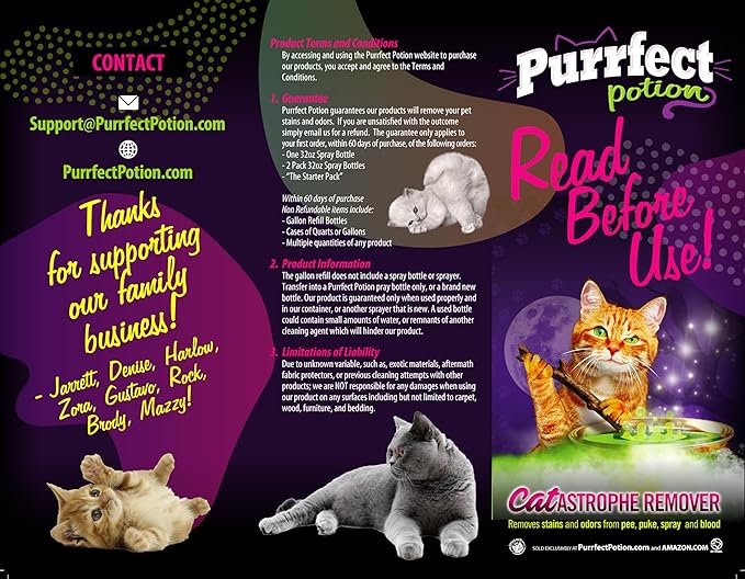 Purrfect Potion - CATastrophe Remover (32oz Spray Bottle)