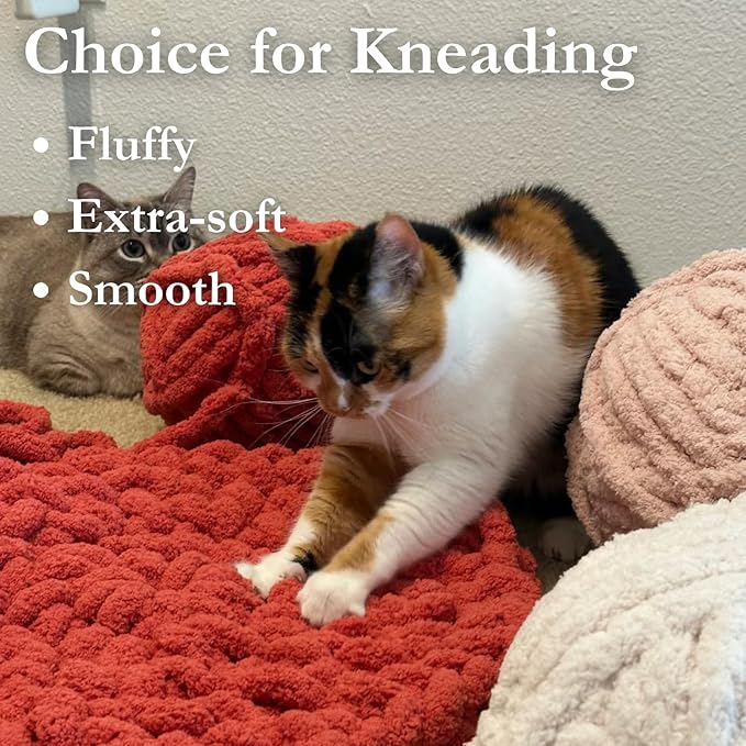 Cat Self-Warming Knitted Bed Mat, Extra-Soft Warm Round Washable Pads Cushions for Indoor Kittens & Kitty Small Pets Cat Trees (White,Small)