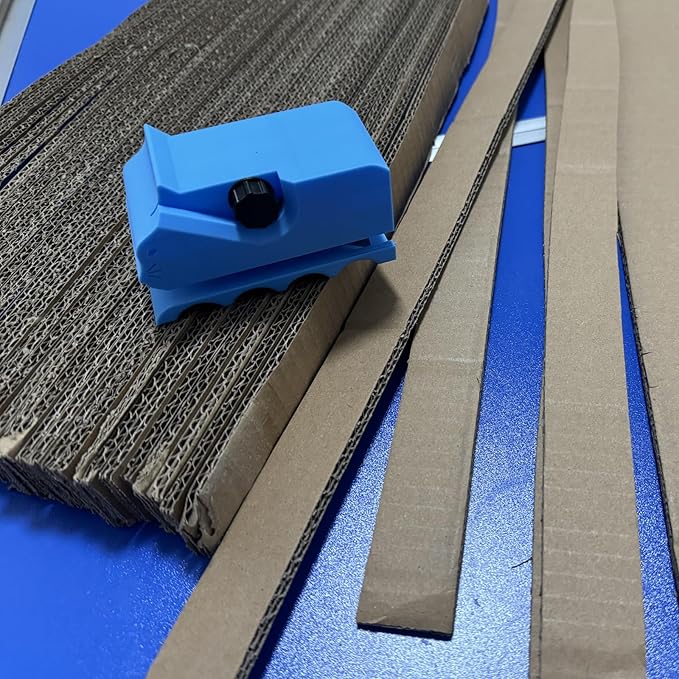 Cardboard Cutter for Cat Scratchers – DIY Cat Scratcher Making Tool, Ergonomic Handheld Cardboard Cutting Tool for Cat Beds, Boxes, Crafts (Blue)
