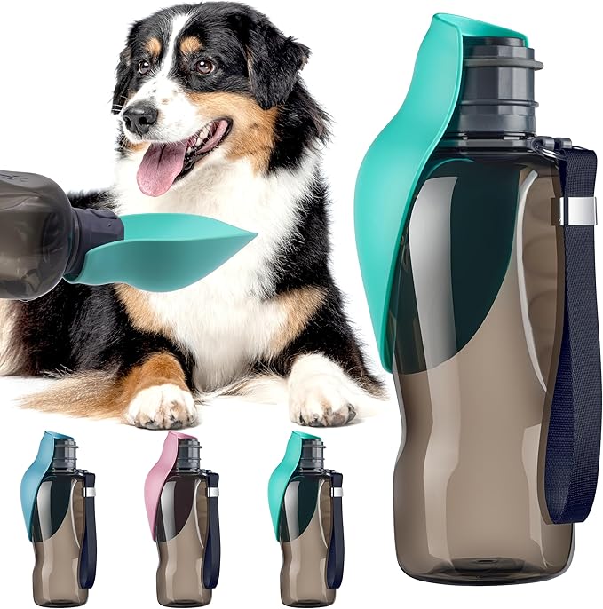 Maitu Portable Leak-Proof Pet Bottle with Bowl, Blue, 27 oz