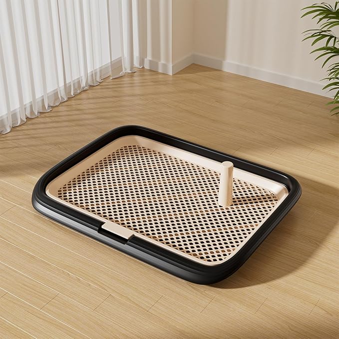Dog Potty Tray, 23.6"x17.7" Indoor Pet Pee Pad Holder,Puppy Training Holder,Bathroom Dog Litter Box, Pet Toilet for Small and Medium Dogs,Housebreaking Supplies, Pet Products (Green)