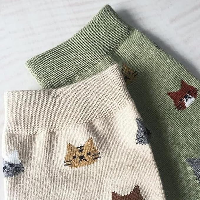 Chalier Womens Funny Socks Cozy Cute Printed Patterned Fun Sock Novelty Cat Dog Socks for Women