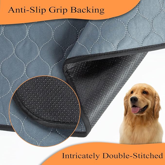 Washable Pee Pads for Dogs 82" x 82", 1 Pack, Large Reusable Puppy Pads, Dog Training Pads with Quick Dry, Large Anti-Slip Whelping Pad for Pet, Playpen, Incontinence, Housebreaking