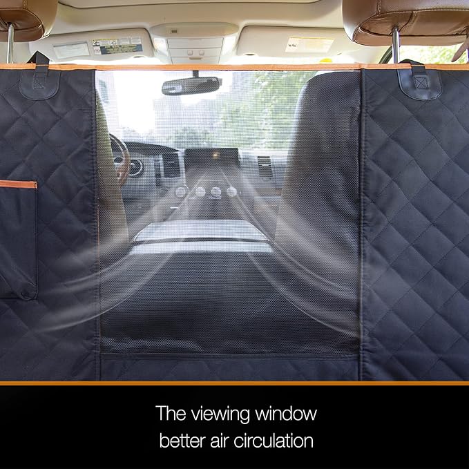 iBuddy Truck Seat Cover for Dogs Waterproof 900D Soft Back Seat Cover for Crew Cab Protects Vehicle from Dog Hair, Scratches, Dirt Durable Rear Seat Cover for Pickup Truck F150 F250 Ram GMC 1500 2500