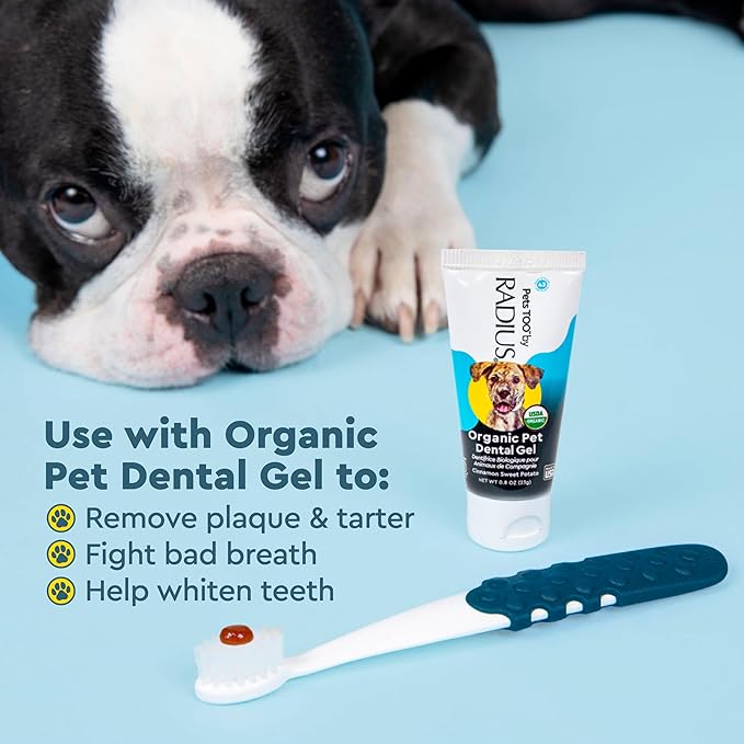 RADIUS Pet Toothbrush, Lush and Plus Soft Bristles, Designed to Clean Teeth and Help Prevent Tartar and Remove Plaque, Pack of 2