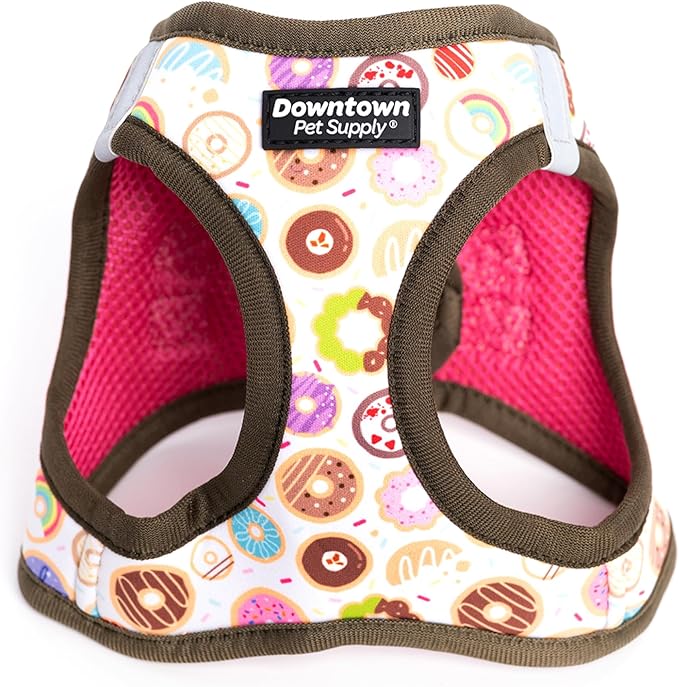Downtown Pet Supply Step-in Dog Harness – No Pull, Adjustable Padded Mesh with Reflective Trim, Secure Buckle Strap – Comfortable & Breathable Small Dog Harness, X-Large, Donut