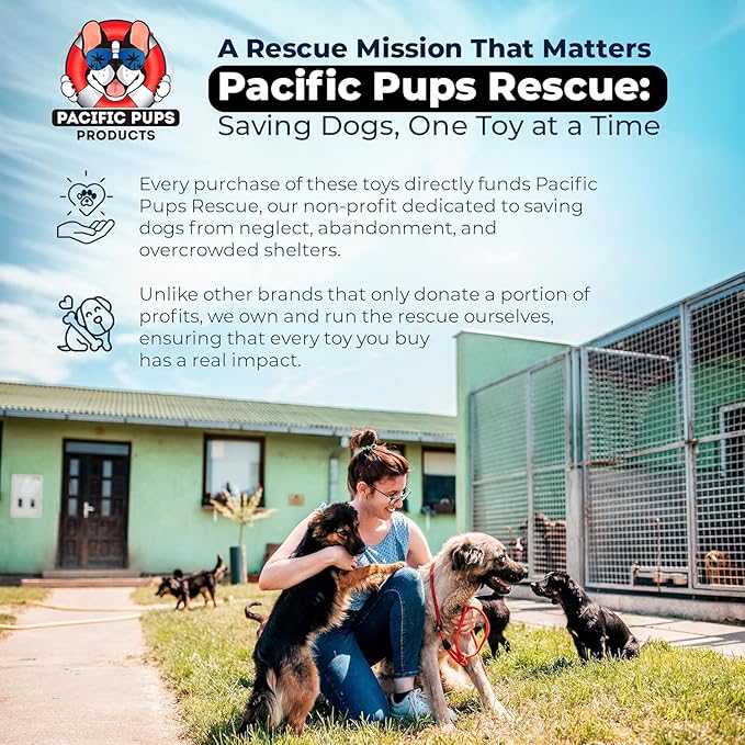 Pacific Pups Products Large Dog Rope Toy for Large Dogs - 23.5" Dog Tug of War Toy - Durable Big Pull Rope for Aggressive Chewers & Teething Puppies