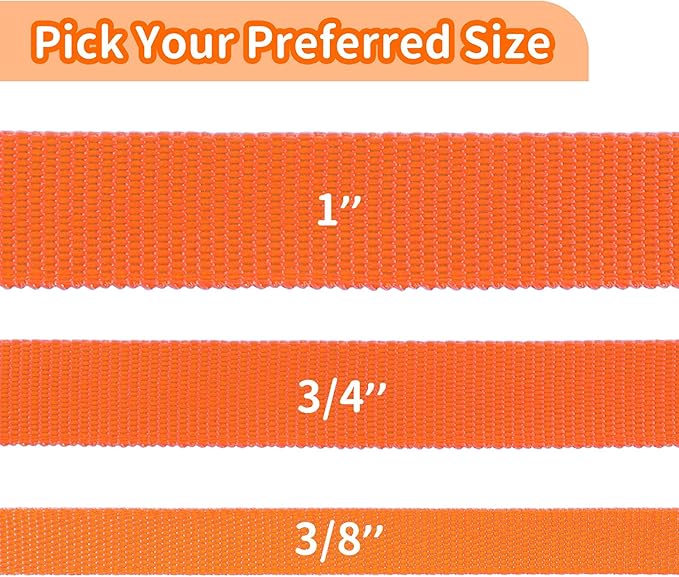 HIKISS Long Dog Leash Obedience Recall Training Agility Lead with Thickening Material for Large Dog - 15ft 20ft 30ft 50ft 100ft Training Leash(Orange 30ft)