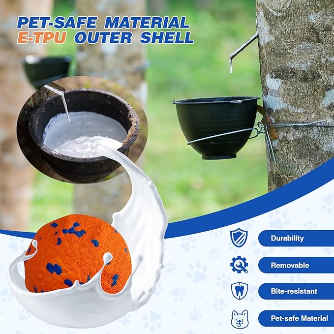 SUJF Interactive Dog Ball, Smart Interactive Dog Toys for Medium and Large Dogs, Automatic Moving Pet Ball with E-TPU Material, Rechargeable Bouncing Rotating Vibrating Dog Toy to Keep Them Busy