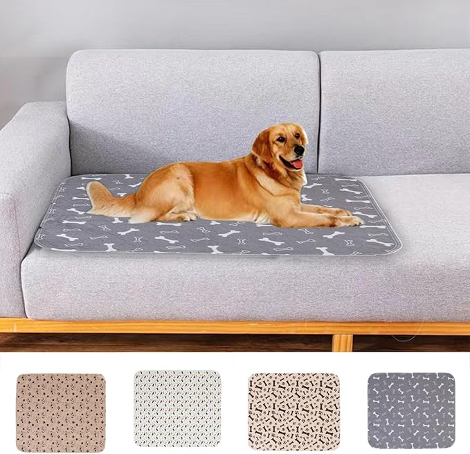 Puppy pad Pee Pads for Dogs, 2026 Upgraded Washable Puppy Pad with Pheromones, PuppyPad Pee Pad - Leak & Odor Proof, Non-Slip Base, Easy to Clean & Reusable (Gray, L: 31.5" × 35.4")