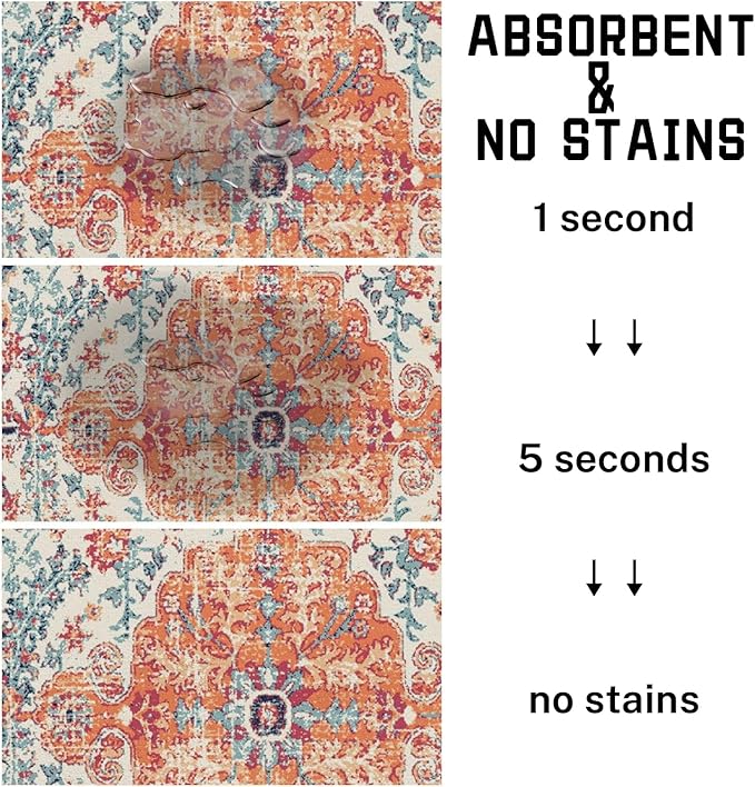 Absorbent Pet Dog Bowl Mat for Food and Water, Pet Cat Food Feeding Mat with Non Slip Rubber Backing, Dog Food Mats for Floors Waterproof, 24"x32"