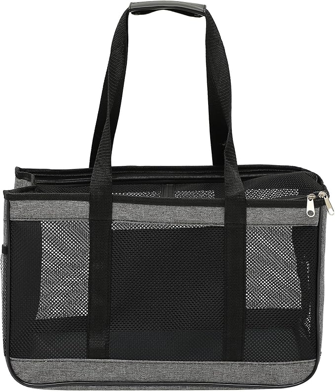 Outdoor Cat Carrier Bag Breathable Mesh Pet Travel Carrier Handheld Pouch for Comfortable Safe Outdoor Use Gray