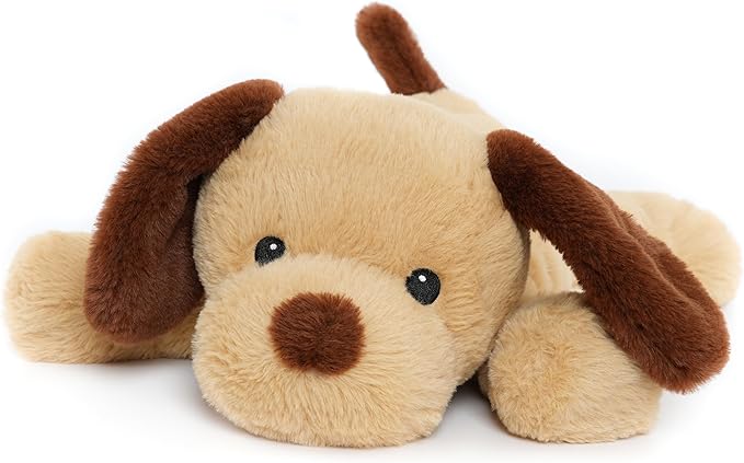 WEIGEDU Large Weighted Puppy Dog Stuffed Animal Plush Toy for Kids and Adults with Embroidered Eyes and Removable Weight Pack - 28 Inches, 5 lbs