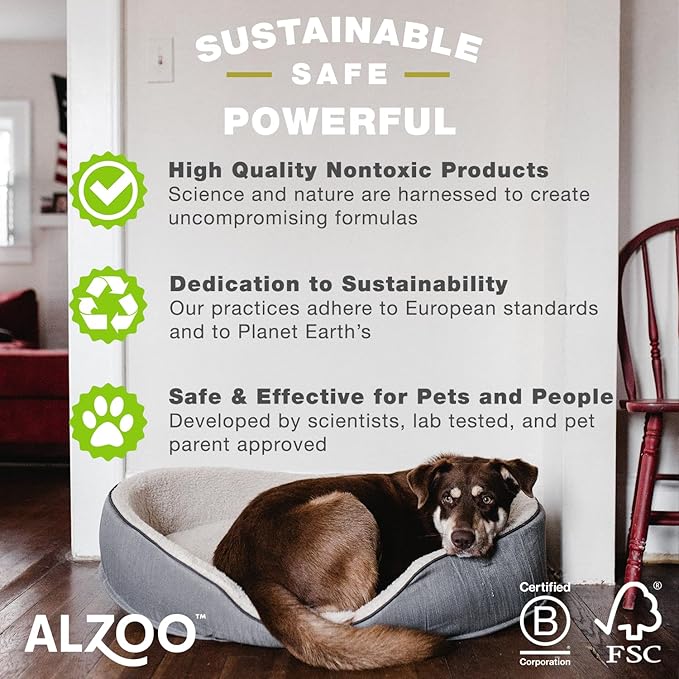 ALZOO Cat Calming Spray - Natural Plant Based Stress & Anxiety Relief, Valerian & Lavadin Blend, No Synthetic Pheromones, Stress and Anxiety Relief During Travel, Vet, Fireworks, Separation