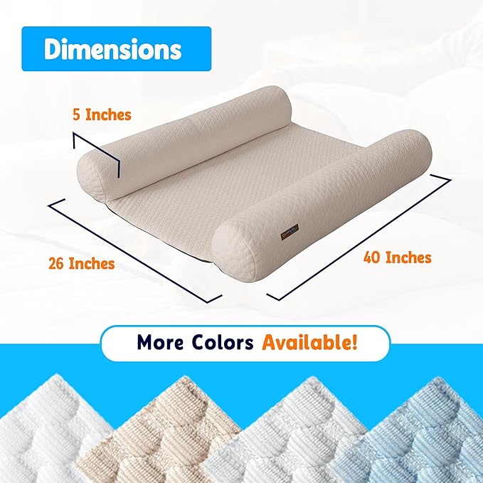 DenMate Does Your Pet Sleep ON TOP of You at Night? Try The First On-Bed Dog-Bed. Designed to Stabilize Nighttime Movement to Improve Dog & Owners Sleep. Machine Washable. Sleep Better Together.