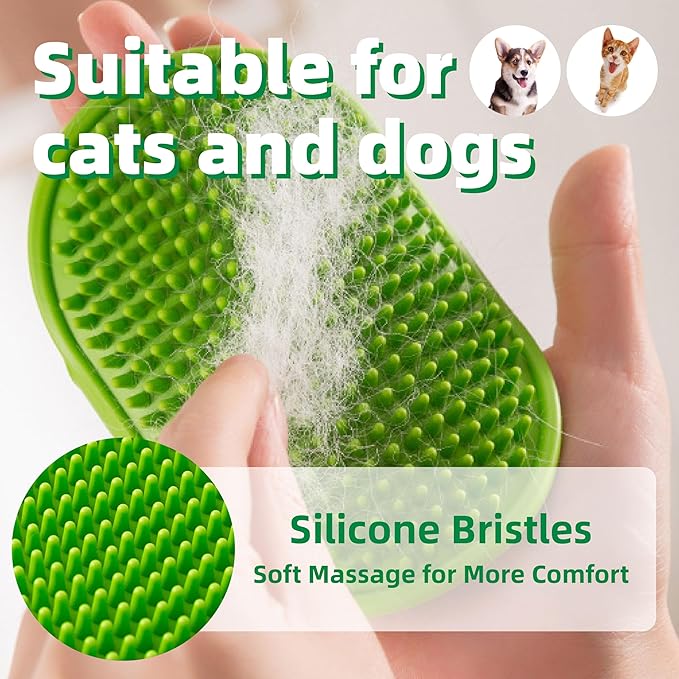 gentle silicone cat self groomer & corner scratcher - adjustable strap brush for indoor cats, no-damage furniture protector, collects loose hair, easy to clean in 4 colors