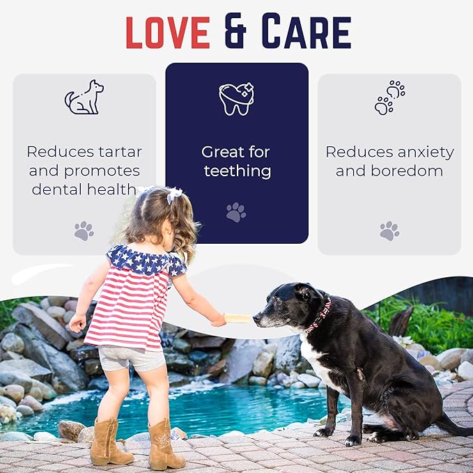 Devil Dog Pet Co. Himalayan Yak Cheese Dog Chews, Large - 4 Pack, 100% Natural & Healthy, Lactose-Free, Long-Lasting Dog Treats, Premium Yak Milk Chew Bones for Dogs