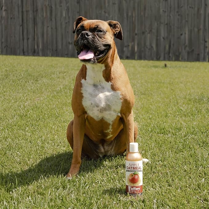 Jeffers Baking Soda Deodorizing Pet Shampoo with Aloe Vera, 17 Oz - Tearless Grooming Shampoo for Dogs, Cats, Puppies, Kittens, Rabbits, Soap & Detergent Free Coat Care with Baby Powder Scent
