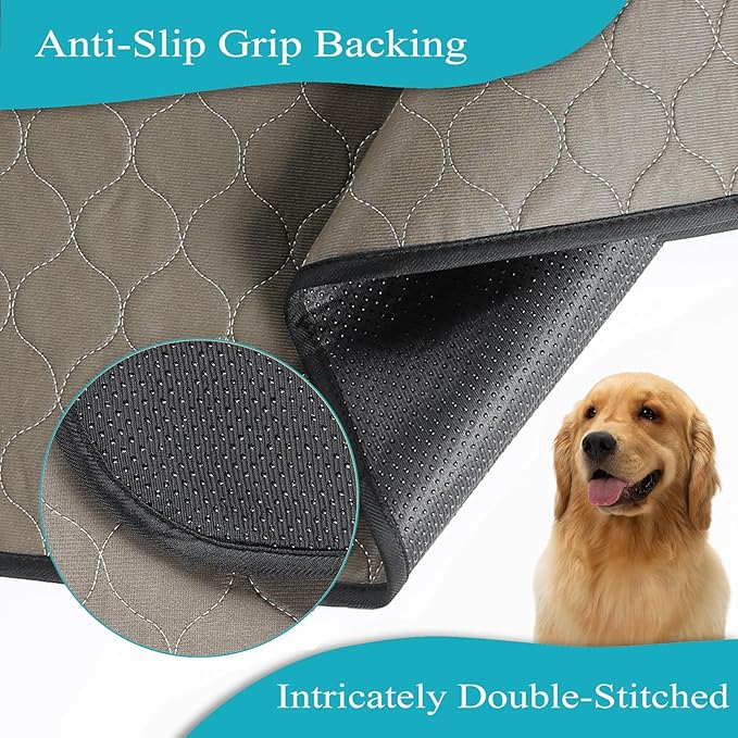 Washable Pee Pads for Dogs 72" x 72", 2 Pack, Reusable Puppy Pads, Dog Training Pads with Quick Dry, Large Anti-Slip Whelping Pad for Pet, Playpen, Incontinence, Housebreaking